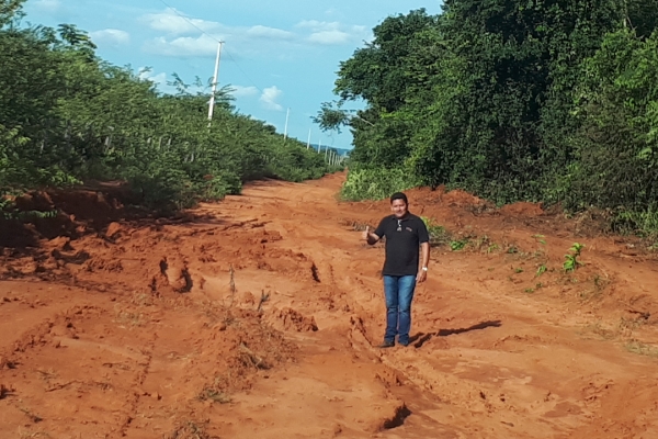 Vereador GERVÁSIO DOS SANTOS, Visita estrada de acesso a Fazenda Escondida.